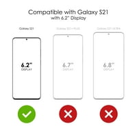 Distinktink Clear Shockproof hibridna futrola za Galaxy S 5G-TPU Branik akrilna zaštita od kaljenog stakla-pravi