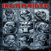 Iron Maiden - Grid zidni poster sa push igle, 22.375 34