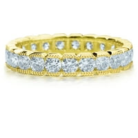1. Carat Diamond Eternity vjenčani prsten u žutom zlatu, 1. Prsten Za Godišnjicu Vječnosti Karatnog Dijamanta