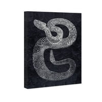 Wynwood Studio životinje zid Art platno grafike 'Serpiente' Zoo i divlje životinje-Crna, Bijela