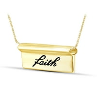 Zlatna preko srebrne ogrlice sa imenom vjere