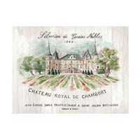 Danhui Nai 'Chateau Chambort na platnu u boji drveta' Art