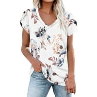 Ženske majice kauzalno tiskane V-izrezom Top košulja za latike rukav na otvorenom modni vrh Jednostavno