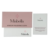 Miabella ženski 4-CT jastuk izrezan granat i okrugli bijeli Topaz 10kt oreol koktel prsten od ružičastog