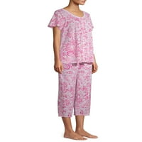 Tajno blago ženski i ženski Plus tradicionalni set pidžama s V-izrezom s kratkim rukavom