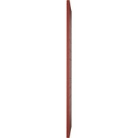 Ekena Millwork 18 W 49 H True Fit PVC horizontalni šlag Moderni stil fiksne kapke, biber crvena