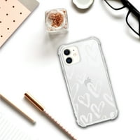 Essentials iPhone mini futrola za telefon, bijela srca