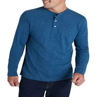 Chaps muški pulover s dugim rukavima Henleyji košulju