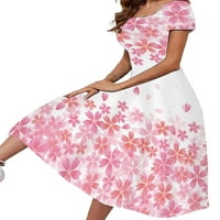Nivina ljetna haljina za plažu za žene cvjetni print Klasični fit slobodno vrijeme Swinderss Haljina s