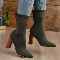 TAWOP Fall cipele za žene gležnjače za ženske kratke čizme srednje telefne čizme visoke pete sandale Žene