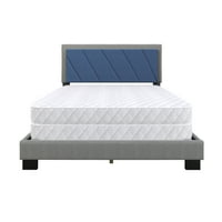 Boyd Sleep dijagonala tapaciranog posteljine platforma, puna, plava i siva