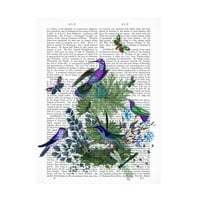 Fab Funky' Tropical Birds Nest Book Print ' Canvas Art