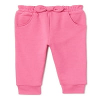 Garanimals Baby Girls čvrste frotirne pantalone, veličine 0 3M-24M