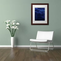 Zaštitni znak Likovna umjetnost blokovi plavog Umjetnost platna Claire Doherty, bijeli mat, drveni okvir