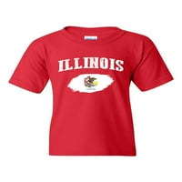 -Majice i majice za velike djevojke-il Illinois Flag