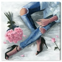 Wynwood Studio modni i Glam zidni umjetnički platneni printovi romantične traperice Kućni dekor, 20 20