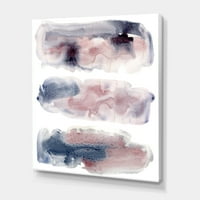 Designart 'plavi i ružičasti oblaci sa bež mrljama I' moderna platnena zidna umjetnička štampa