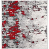 Adirondack Ladonna apstraktna tepih za trkače, crvena siva, 2'6 6 '