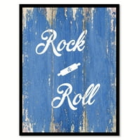 Rock & Roll Citat Rekavši Plavi platno Ispis okvira za slike Početna Dekor Wall Art Ideas Ideas 7 9