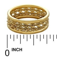Brilliance Fine Jewelry 10kt centralni prsten sa užetom od žutog zlata