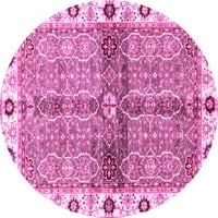 Ahgly Company u zatvorenom okruglu Orijentalne ružičaste tradicionalne prostirke, 6 '