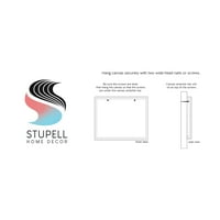 Stupell Industries jedinstvena živopisna slika plavog bizona odvažan dizajn Galerija - omotana platna