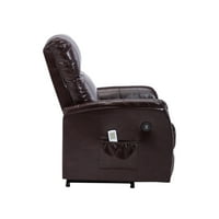 Lifesmart Power Lift & Reculine Masažna stolica sa grijanjem i USB-om, čokoladom