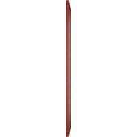 Ekena Millwork 12 W 46 H True Fit PVC horizontalni slat uokviren modernim stilom fiksne kapke, biber crveno