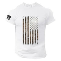 Muške Tshirts Dan nezavisnosti zastava štampani kratki rukavi o-izrez vrhovi ljetna moda Casual labave
