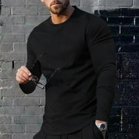 Muški vitak fit o izrez dugih rukava mišića majice casual tops fitness bluza