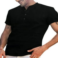 Avamo muški ljetni vrhovi kratke rukave majice jednobojna bluza Muška labava majica plaža pulover kaki