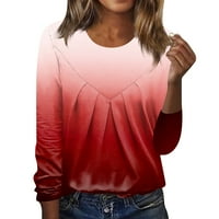 Umitay haljina bluze za žene Ženska casual moda cvjetni print dugih rukava O-izrez TOP bluza