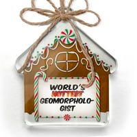 Ornament štampani jednostrana Worlds najtoplijeg Geomorphologist Božić Neonblond