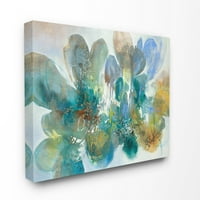 Stupell Home Decor plavi i zeleni svijetli Slikarski cvjetovi uokvireni Teksturiziranom umjetnošću