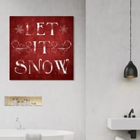 Wynwood Studio za odmor i sezonski zid umjetnosti platnene otiske 'pusti snijeg' Božićni kućni dekor -
