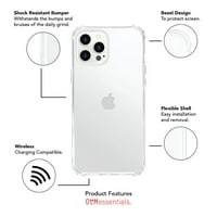 Essentials iPhone Pro Ma futrola za telefon, bijela srca