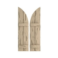 Ekena Millwork 11 W 74 H Timberthane Pecky Cypress Dvije ploče Pridružio se ploči-n-batten w četvrt okruglog