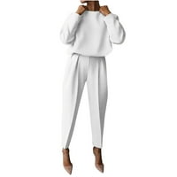hoksml Moda Casual labave ženske pidžame kompleti odjeće za žene Plus veličina jednobojna dukserica Dugi
