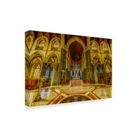 Zaštitni znak likovne umjetnosti' Zlatna crkvena arhitektura ' platnena Umjetnost Linkolna Harisona