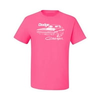 Wild Bobby, Vintage White Dodge Charger Racing, Automobili i kamioni, muške grafičke majice, Neon roze,