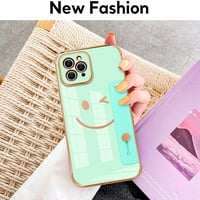 Kompatibilan sa iPhone futrolom za žene djevojke, TPU slatka ploča Smiley lica uzorak nosač ručni nosač