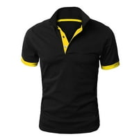 Yubnlvae muške majice modna muška patchwork majica dvostruke boje majice Top bluzes majice za muškarce žuti