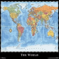 Mapa - Svjetski zidni poster, 22.375 34