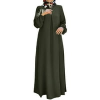 Jesenske haljine za žene Ležerne prilike Bohemian Polka Dot Haljina s dugim rukavima molitvena haljina