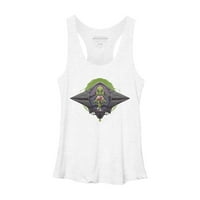 Find me around you Womens White Heather Graphic Racerback Tank Top-Design by Humans L