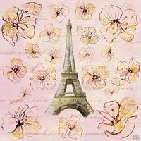 Zlatni Pariz na cvjetnom i posteru Print Lanie Loreth