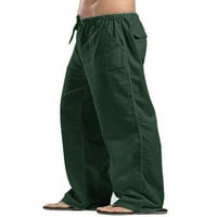 Muške pantalone sa vezicama elastični struk jednobojne labave Lounge pantalone