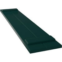 Ekena Millwork 3 4 W 33 H True Fit PVC dvo ploča spojena ploča-N-letve roletne, termo zelena