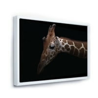 Designart 'Close Up portret Žirafe VIII' seoska kuća uokvirena platnenim zidom Art Print