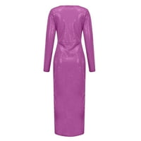 Plus size haljina za žene Casual čvrste V-izrez asimetrične Mini Datum haljine